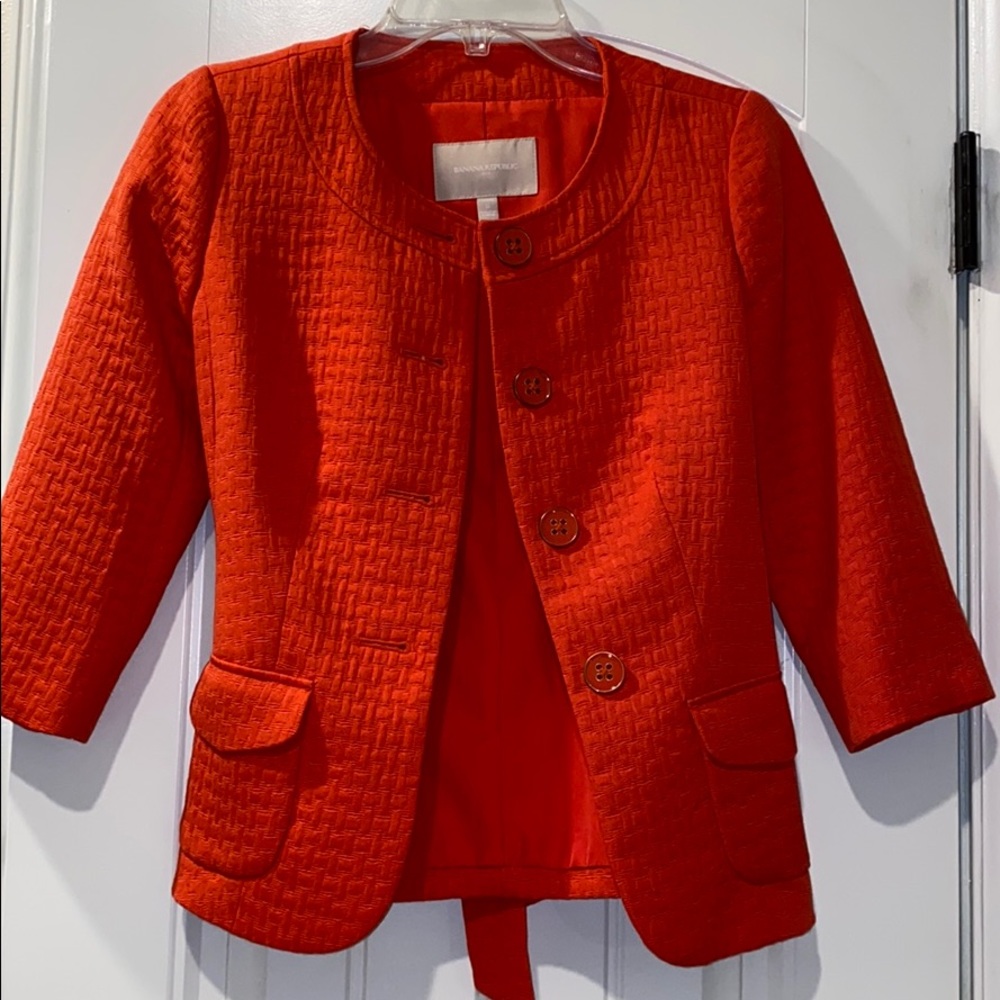 Orange blazer